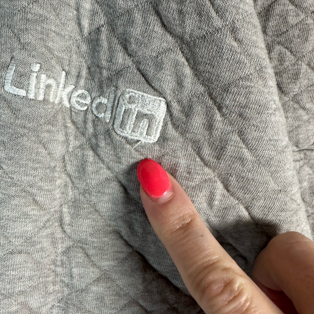 Patagonia Organic Cotton Quilt Snap-T Pullover - Size L - LinkedIn Logo - Picture 6 of 11